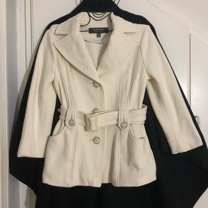 Warm winter white kenneth cole jacket